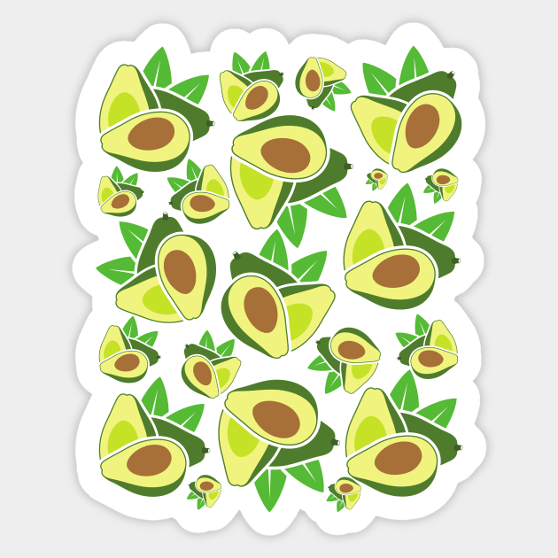 Avocado Pattern / Aguacates Sticker by BeatyinChaos